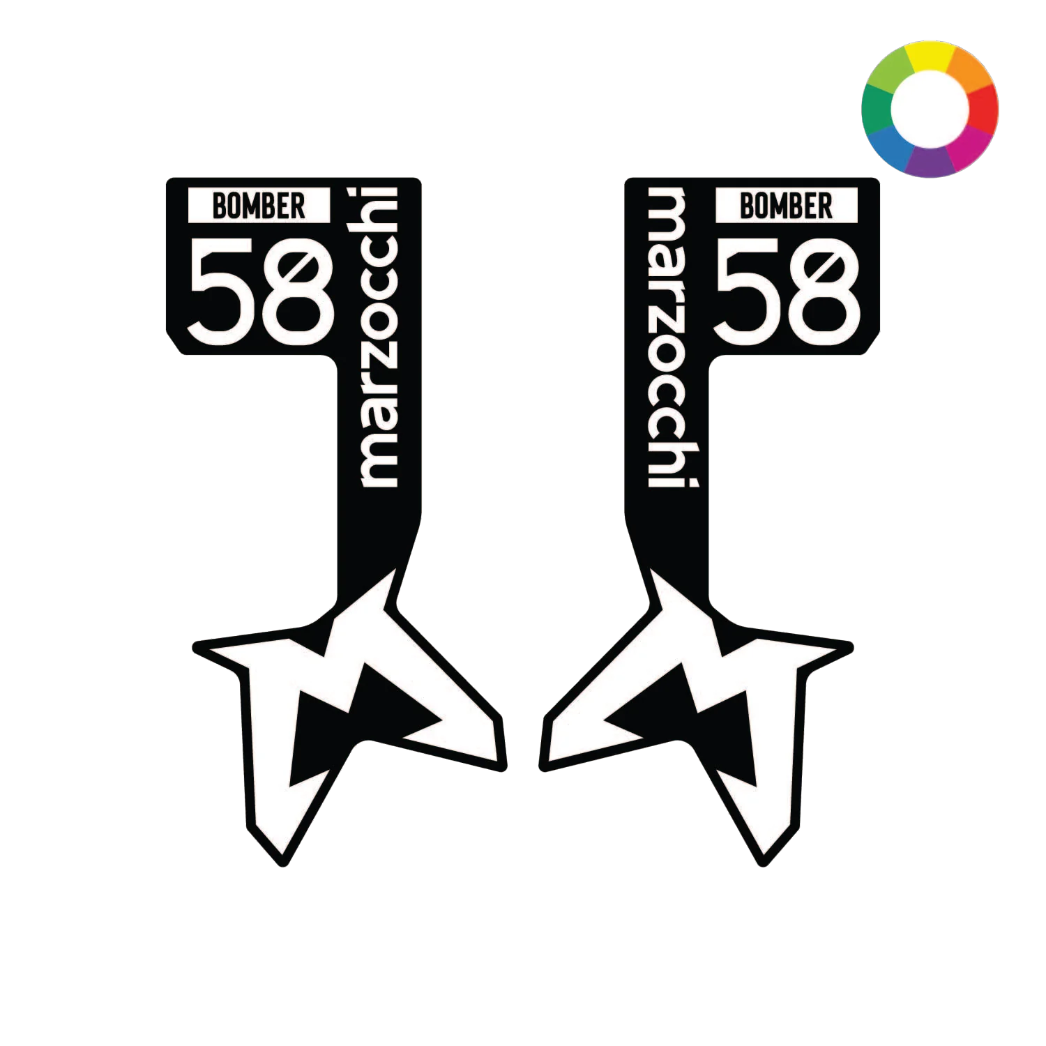 Bomber 58 fork decals